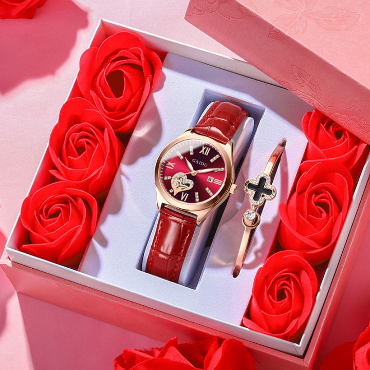 Kaidu Gaidu Thời Trang Tối Giản Không Thấm Nước Đồng hồ nữ Valentine Của  Ngày Quà Tặng Bảng Cho Bạn Gái Và Vợ Phụ Nữ Đồng Hồ