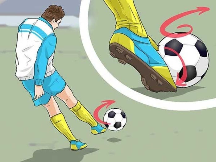 Học cách đá bóng bằng mu bàn chân