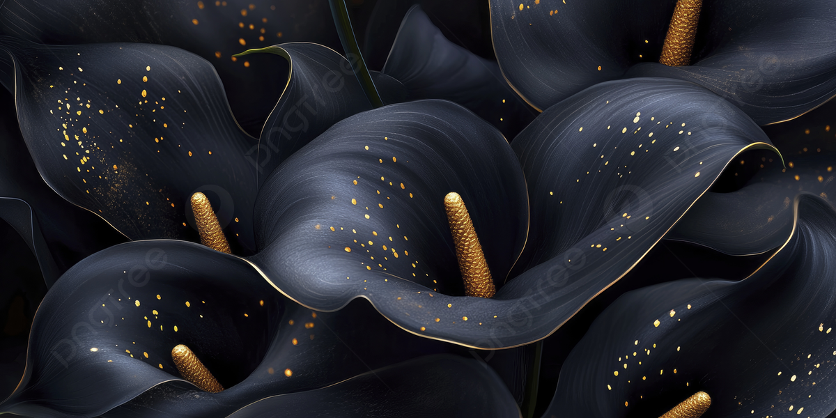 Hình nền Nền Hoa Loa Kèn đen Có đốm Vàng Nền, Màu đen, Loa Kèn, Vàng Background Vector để tải xuống miễn phí - Pngtree