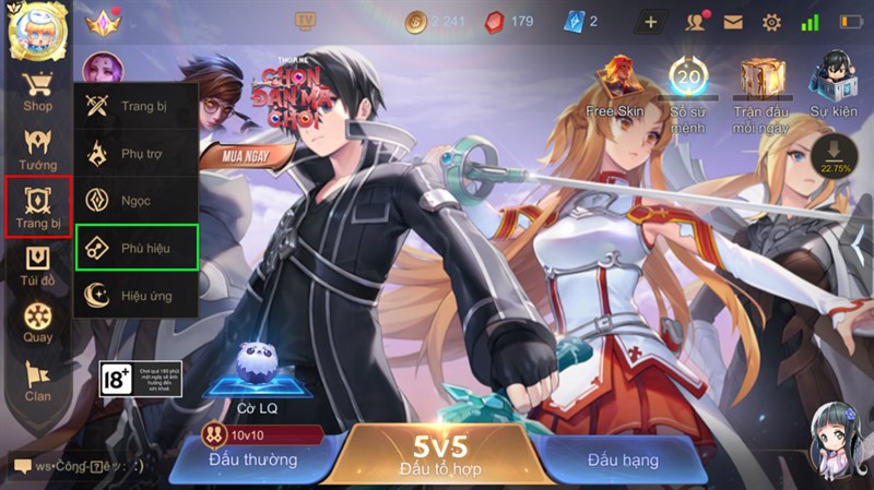 Hướng dẫn cách truy cập và cài đặt phù hiệu cho tướng trong game