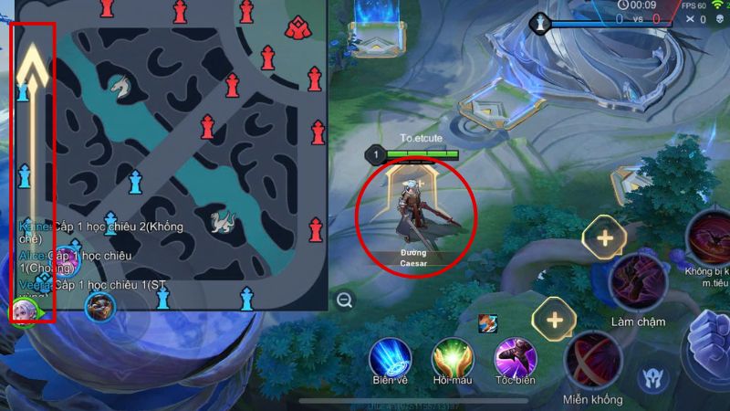 Vị trí đường Top trong bản đồ Liên Quân Mobile